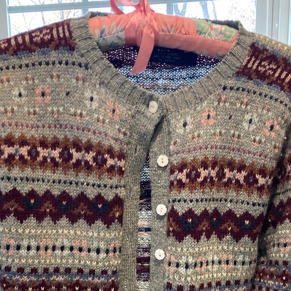 Vintage Ralph Lauren Wool Fair Isle Cardigan / M - Picture 1 of 4